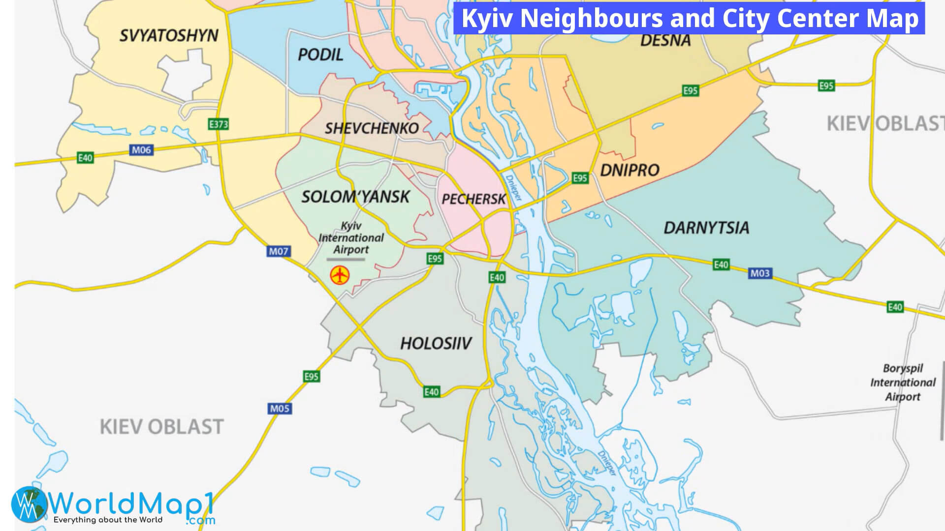 Kiev City Center Map